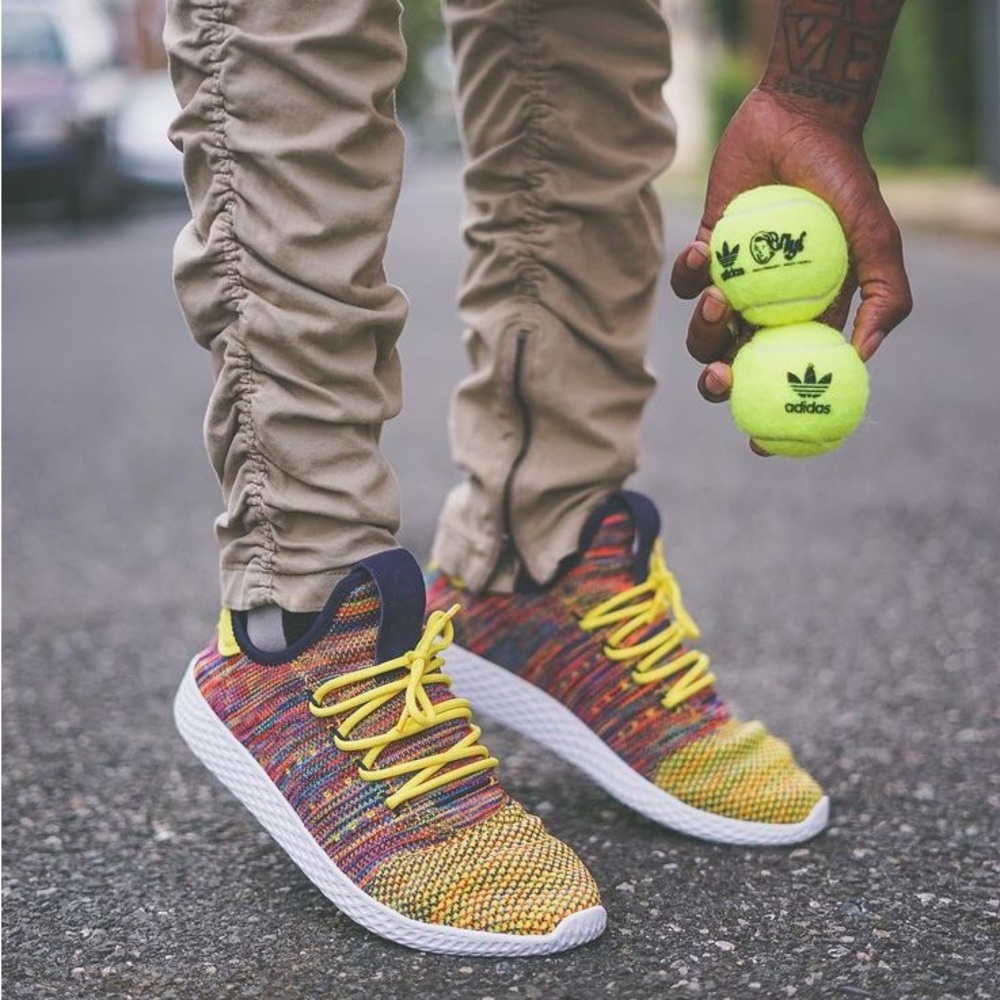 Adidas Pharrell Tennis Hu Multicolor - Size Men’s 9.5 Worn